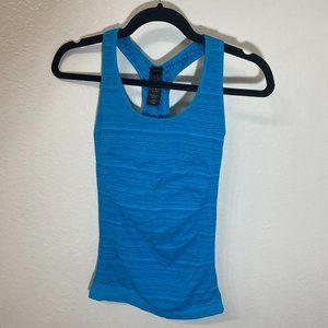 Electric Yoga Blue Womens Workout Racerback Tank w/ Built in Support USA Size XS